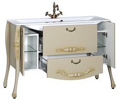 Aquanet Тумба с раковиной "Виктория 120" олива – фотография-9