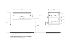 BelBagno Тумба с раковиной Kraft 75 подвесная Голубой матовый – фотография-4