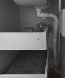 Vigo Тумба под раковину Nova 2-800 2 ящика белая – фотография-9