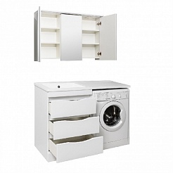 Runo Мебель для ванной Орион 120 R белая – фотография-5