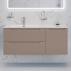 BelBagno Тумба с раковиной Etna 120 L подвесная бежевая матовая – фотография-2