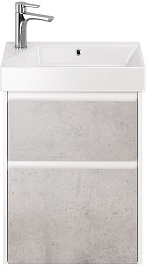 Dreja Мебель для ванной Slim 55 подвесная белая/бетон – фотография-5