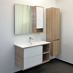 Comforty Мебель для ванной Гамбург 90 подвесная дуб сонома – фотография-4