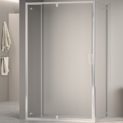 RGW Душевой уголок Passage PA-078 (PA-008 + Z-050-2) 80x120 профиль хром стекло прозрачное – фотография-1