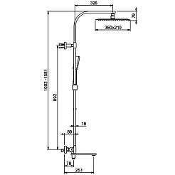 Gappo Душевая стойка G83-8 G2483-50 белая/хром – фотография-2