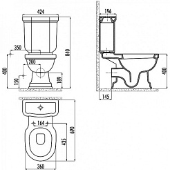 Creavit Чаша для унитаза Klasik KL310.001I0 – фотография-3