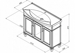 Aquanet Комплект мебели Валенса NEW 105 белый – фотография-15