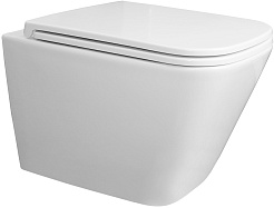 Azario Унитаз подвесной Teramo AZ-0052-UQ3 безободковый белый – фотография-1
