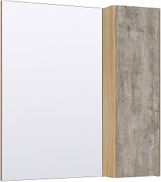 Runo Зеркальный шкаф Мальта 70 дуб/серый – фотография-1