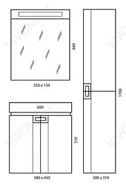  Зеркальный шкаф "Point 55" капучино – фотография-5