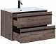 Aquanet Мебель для ванной Lino 80 подвесная дуб веллингтон – фотография-21