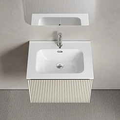 Sancos Тумба с раковиной Snob R 1.0 60 beige soft раковина Element 61 CN7001 – фотография-2