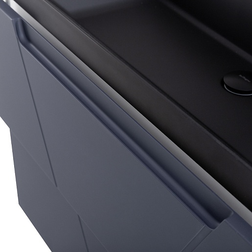 BelBagno Тумба с раковиной Vittoria 90 подвесная Grigio Opaco с раковиной BB900/450-LV-ART-AST-NERO – фотография-4