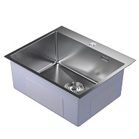 Mixline Мойка настольный монтаж 60/50 (3,0) выпуск 3 1/2 сатин