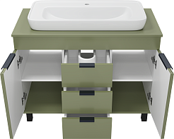 Brevita Тумба под раковину Enfida 100 зеленая – фотография-4