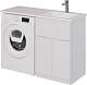 Dreja Мебель для ванной Vega 120 R под стиральную машину белая – картинка-41
