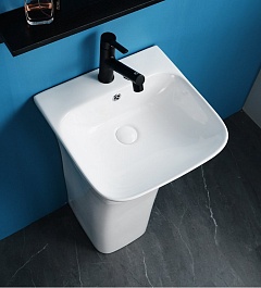 Ceruttispa Раковина напольная Luca 45 CT7283 белая – фотография-6