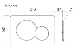 Ceramicanova Кнопка смыва Balance Circle CN12-003W белый глянцевый – фотография-3