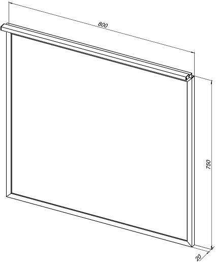 Allen Brau Зеркало Priority 80 1.31015.BB черный браш – фотография-6