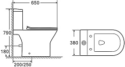 Azario Унитаз-компакт Mons AZ-76004 безободковый с бачком с сиденьем микролифт белый – фотография-16