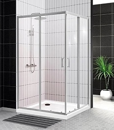 BelBagno Душевой уголок Uno 100/80 UNO-195-AH-2-100/80-C-Cr стекло прозрачное – фотография-2