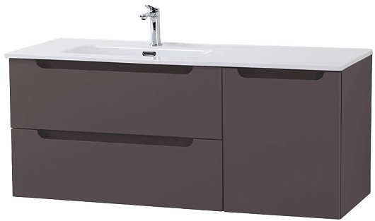 BelBagno Мебель для ванной Etna 120 L подвесная темно-серая матовая – фотография-6