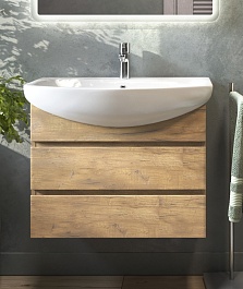 Vigo Тумба под раковину Wing 700-0-2 подвесная дуб золотой – фотография-4