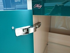 Misty Тумба с раковиной Джулия QVATRO 75 конус, 3 ящика, голубой – фотография-5