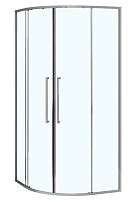 Azario Душевой уголок Shanghai 100/100 профиль матовый графит стекло прозрачное