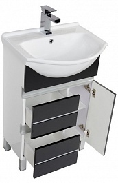 Aquanet Мебель для ванной "Доминика 55" черная (171326) – фотография-4