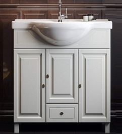 Opadiris Тумба с раковиной Атрия 75 слоновая кость – фотография-1