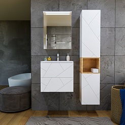 Бриклаер Тумба под раковину Кристалл 60 белая – фотография-2