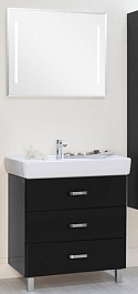 Акватон Мебель для ванной Америна 80 M черная – фотография-1