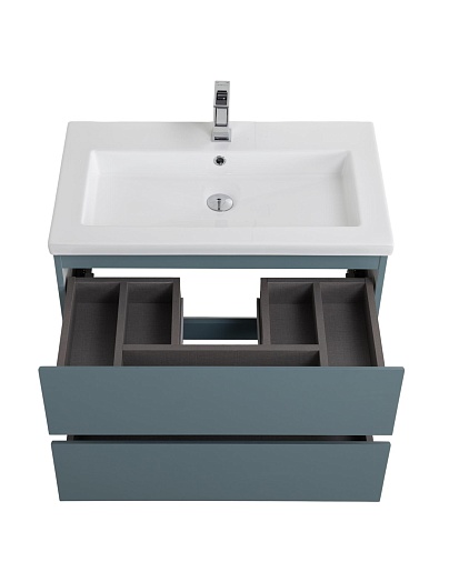 BelBagno Тумба с раковиной Kraft 75 подвесная Голубой матовый – картинка-9
