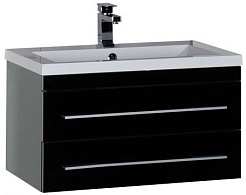 Aquanet Тумба под раковину Верона 75 черная – фотография-1