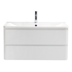 BelBagno Тумба под раковину Albano 90 подвесная Bianco Lucido – фотография-2