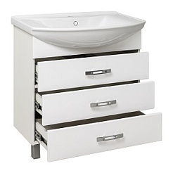 Runo Мебель для ванной Рига 75 напольная – фотография-9