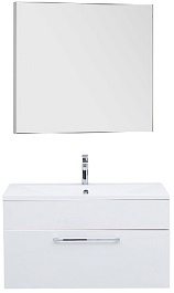 De Aqua Мебель для ванной Кубика 90, зеркало Сильвер – фотография-1