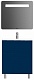 Am.Pm Тумба с раковиной Gem 60 глубокий синий, напольная, с 2 ящиками – картинка-16