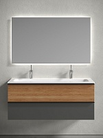 Sancos Мебель для ванной Delta 120 для двоих дуб красный/графит