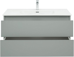 Aquanet Мебель для ванной Вега 2.0 100 Flat подвесная мисти грин матовая – фотография-7