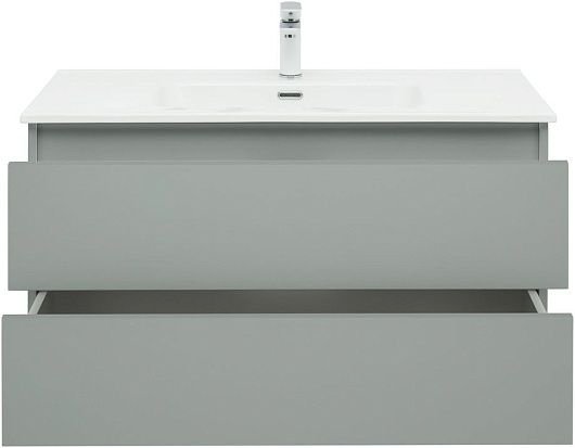 Aquanet Мебель для ванной Вега 2.0 100 Flat подвесная мисти грин матовая – картинка-7