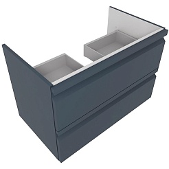 Aquatek Тумба с раковиной Вега 80 подвесная матовая серая – фотография-3