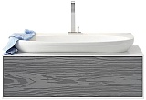 Aqwella Тумба с раковиной Genesis 100 миллениум серый