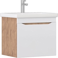 Vigo Тумба с раковиной Grani 600-0-1 подвесная белая/дуб золотой