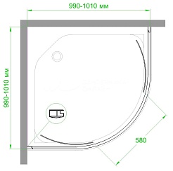 Royal Bath Душевой уголок 100/100 HKD RB 100 HKD-C – фотография-5