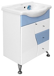 Mixline Тумба с раковиной Венеция 60 голубая – фотография-1