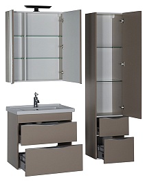 Aquanet Зеркальный шкаф "Эвора 70" капучино – фотография-7