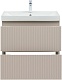 Aquanet Тумба с раковиной Джейн (Flat) 70 Flash подвесная бежевая матовая – картинка-21