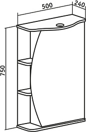 Runo Мебель для ванной Линда 50 – фотография-9